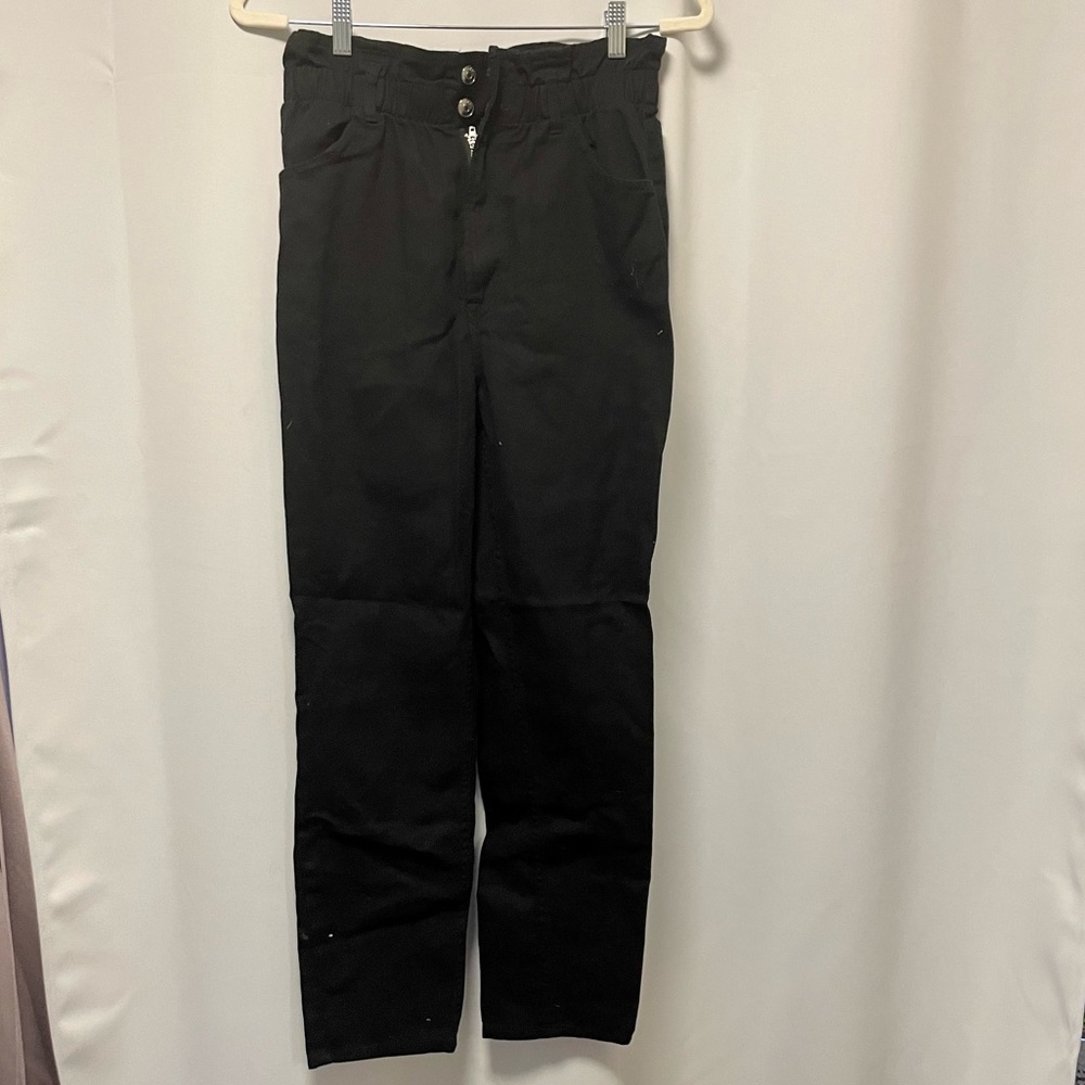 H & M - Black Paper Bag Jeans NWT